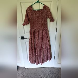 Long burgundy dress